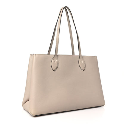 Louis Vuitton Grained Calfskin Lockme Shopper Greige 3 of 16