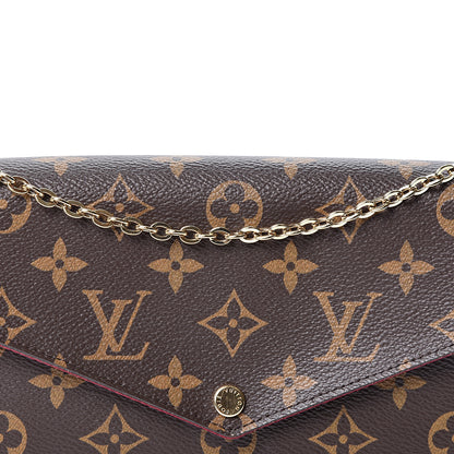 Louis Vuitton Monogram Pochette Felicie Chain Wallet Fuchsia 7 of 11