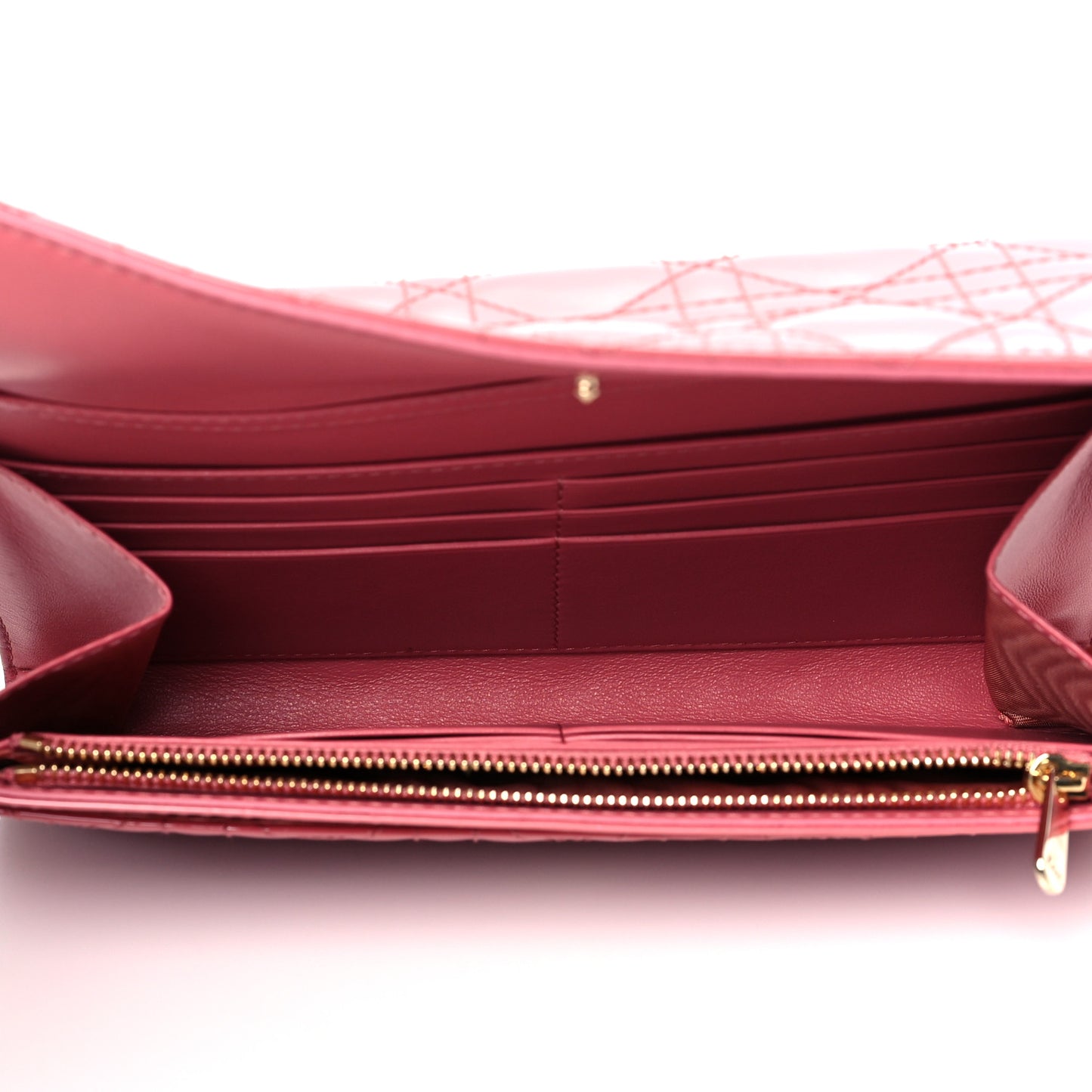 Patent Cannage Lady Dior Rendezvous Wallet On Chain Dusky Pink
