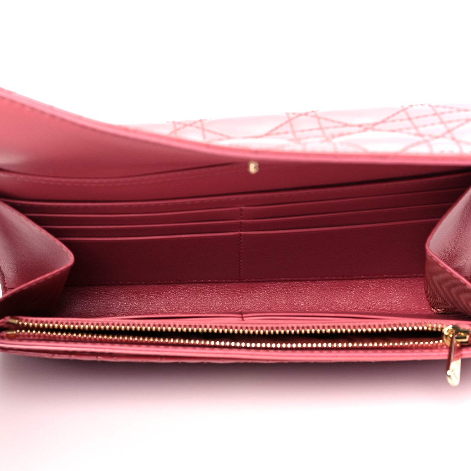 Christian Dior Patent Cannage Lady Dior Rendezvous Wallet On Chain Dusky Pink 4 of 10