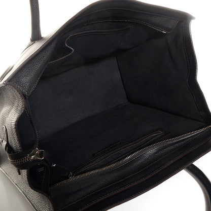 Celine Drummed Calfskin Shoulder Luggage Black 5 of 8
