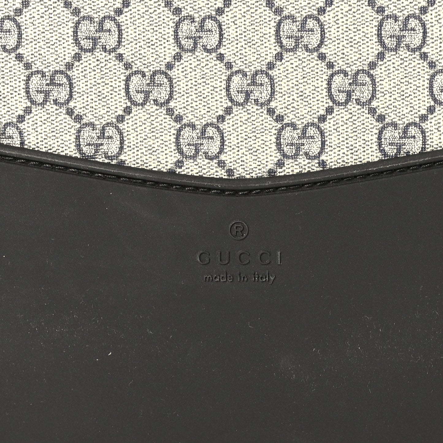 GG Supreme Monogram Textured Dollar Calfskin Web Small Savoy Cabin Trolley Beige Blue
