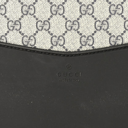 Gucci GG Supreme Monogram Textured Dollar Calfskin Web Small Savoy Cabin Trolley Beige Blue 5 of 9