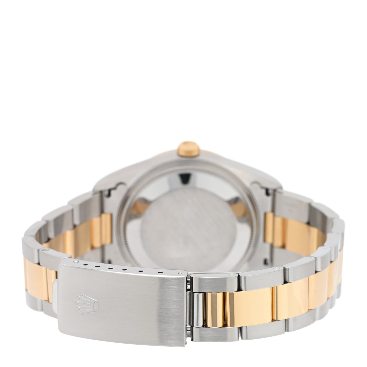 Stainless Steel 18K Yellow Gold 36mm Oyster Perpetual Datejust Watch White 15203