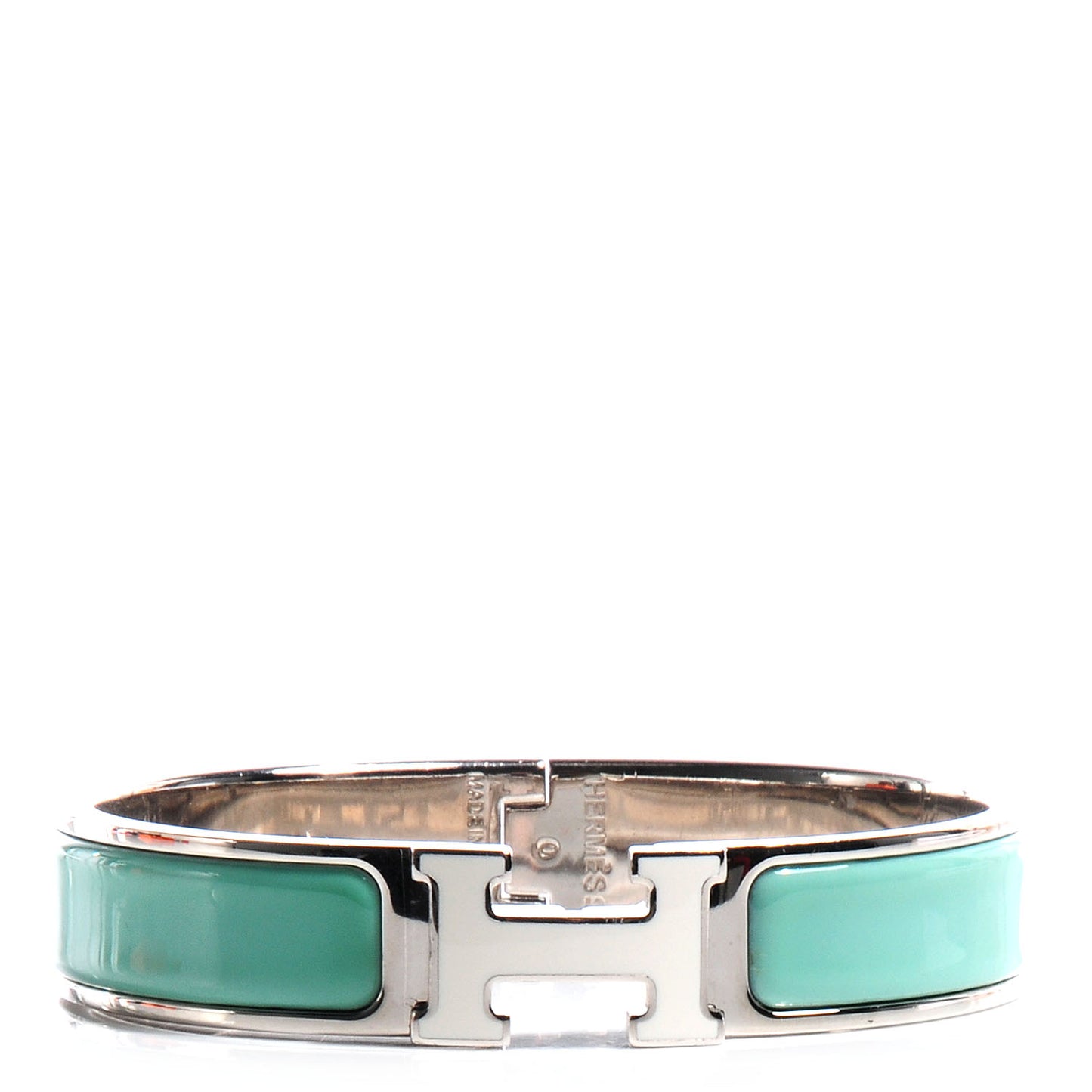 Silver and Palladium Clic Clac H Bracelet PM Lagon