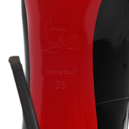 Christian Louboutin Patent New Very Prive 120 Pumps 36 Black 6 of 8