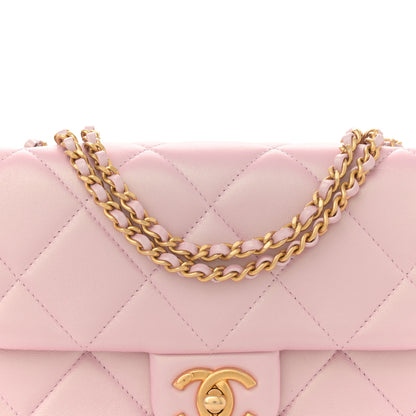 Chanel Pearly Lambskin Quilted Pearl Small Flap Pink 8 of 11