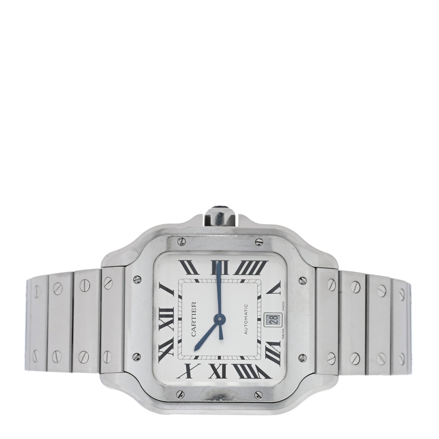 Cartier Stainless Steel 39.8mm Santos De Cartier Automatic Watch 2 of 6