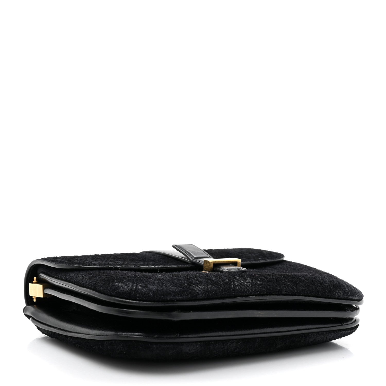 Saint Laurent Suede All-Over Monogram Small Le Monogramme Satchel Black 4 of 19