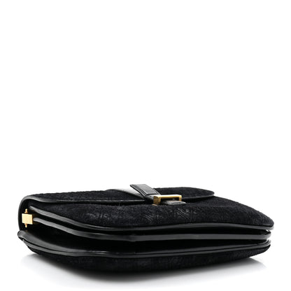 Saint Laurent Suede All-Over Monogram Small Le Monogramme Satchel Black 4 of 19