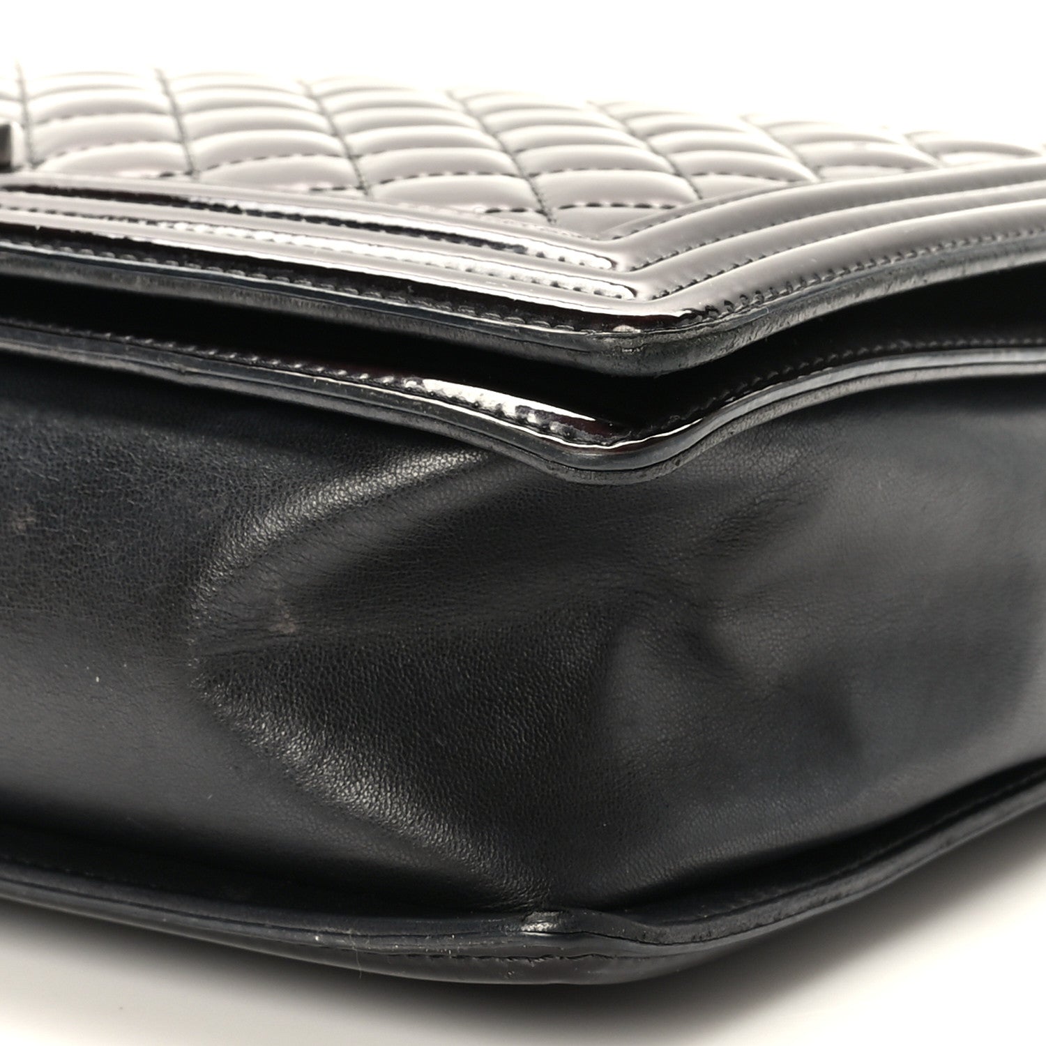 Chanel Patent Quilted Large Boy Flap Black 9 of 11