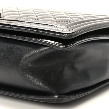 Chanel Patent Quilted Large Boy Flap Black 9 of 11