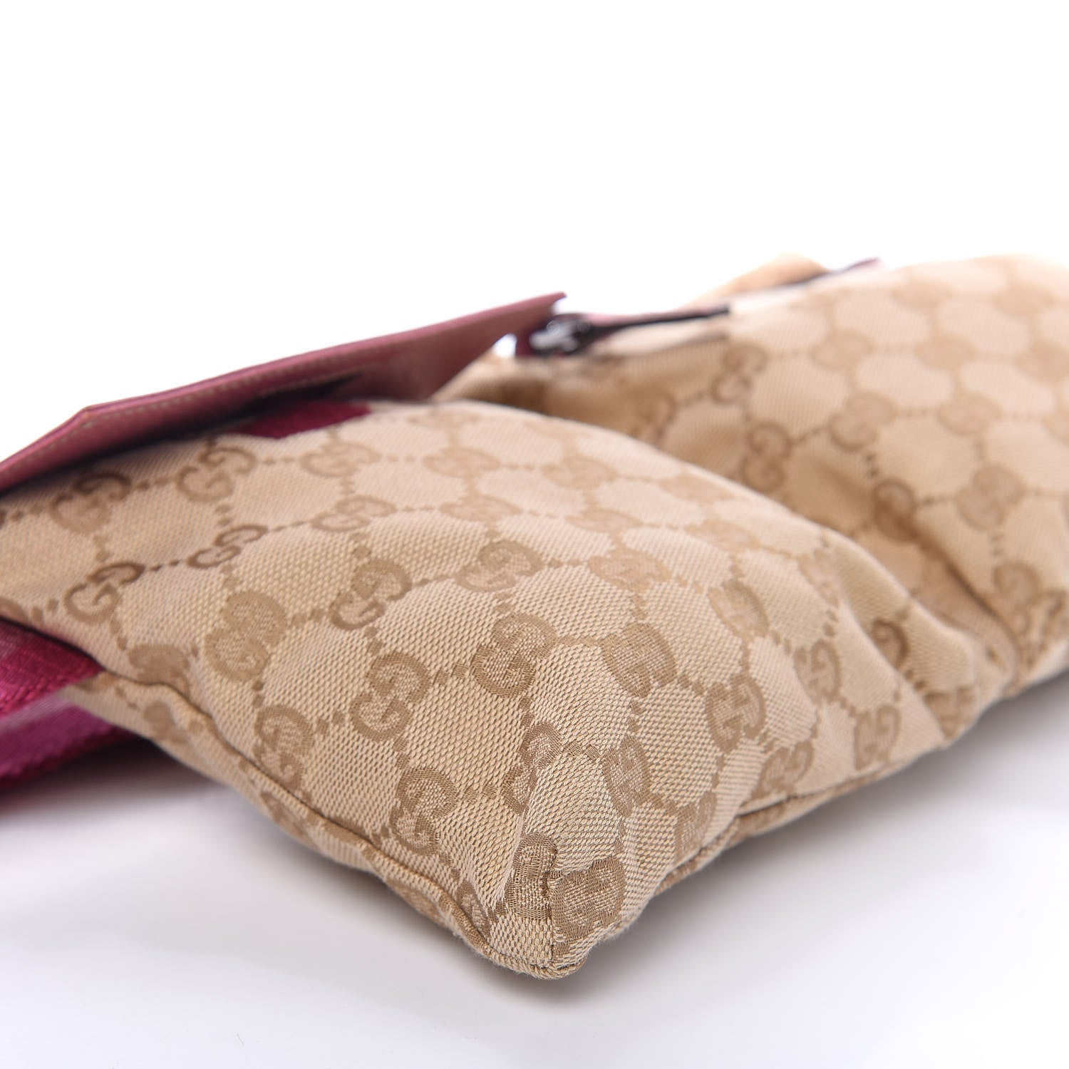 Gucci GG Monogram Web Double Pocket Belt Bag Pink 6 of 10