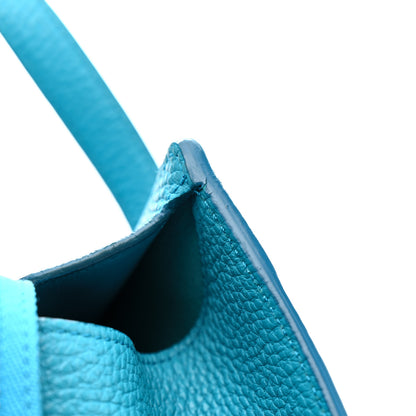 Salvatore Ferragamo Hammered Calfskin Double Handle Small Amy Tote Turquoise 15 of 18