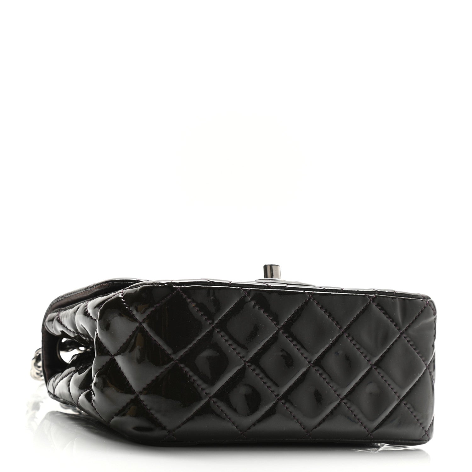 Chanel Patent Quilted Mini Square Flap Purple 4 of 8