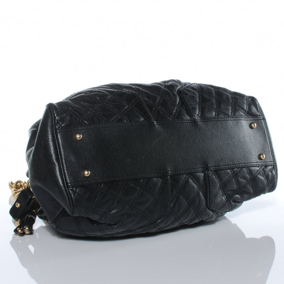 Quilted Leather Alyona Bag Black