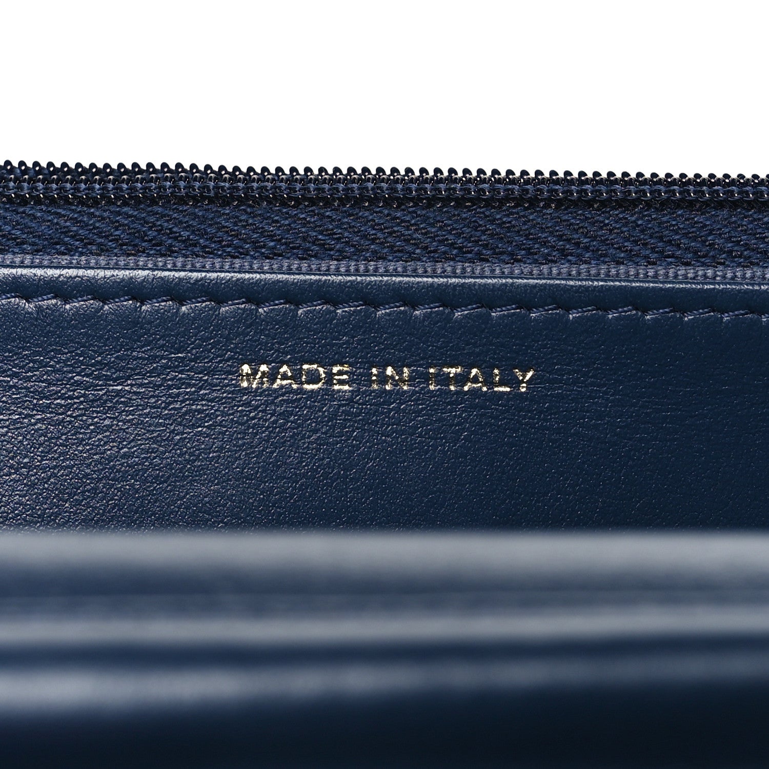 Chanel Denim Printed Wallet On Chain WOC Dark Blue 7 of 11