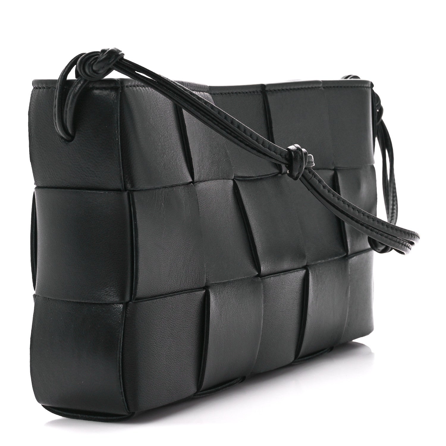 Bottega Veneta Calfskin Maxi Intrecciato Cassette Pouch On Strap Black 3 of 11