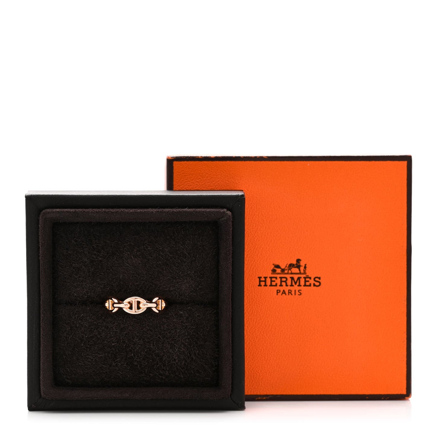18K Rose Gold PM Chaine d'Ancre Enchainee Ring 50 5.25