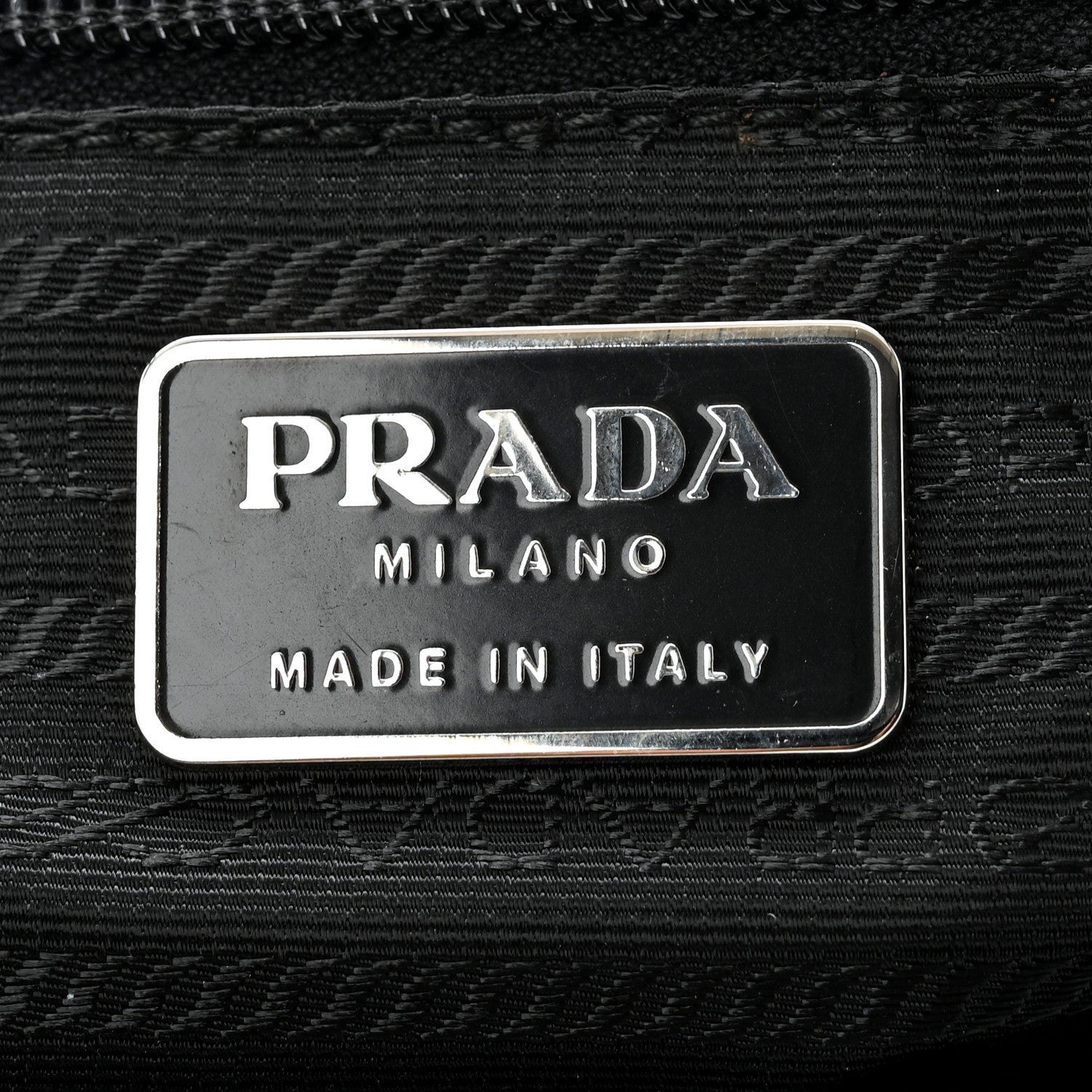 Prada Tessuto Nylon Calfskin Shoulder Bag Black 5 of 9