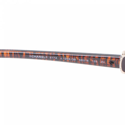 Chanel Tweed Effect CC Sunglasses 5174 Brown 4 of 4