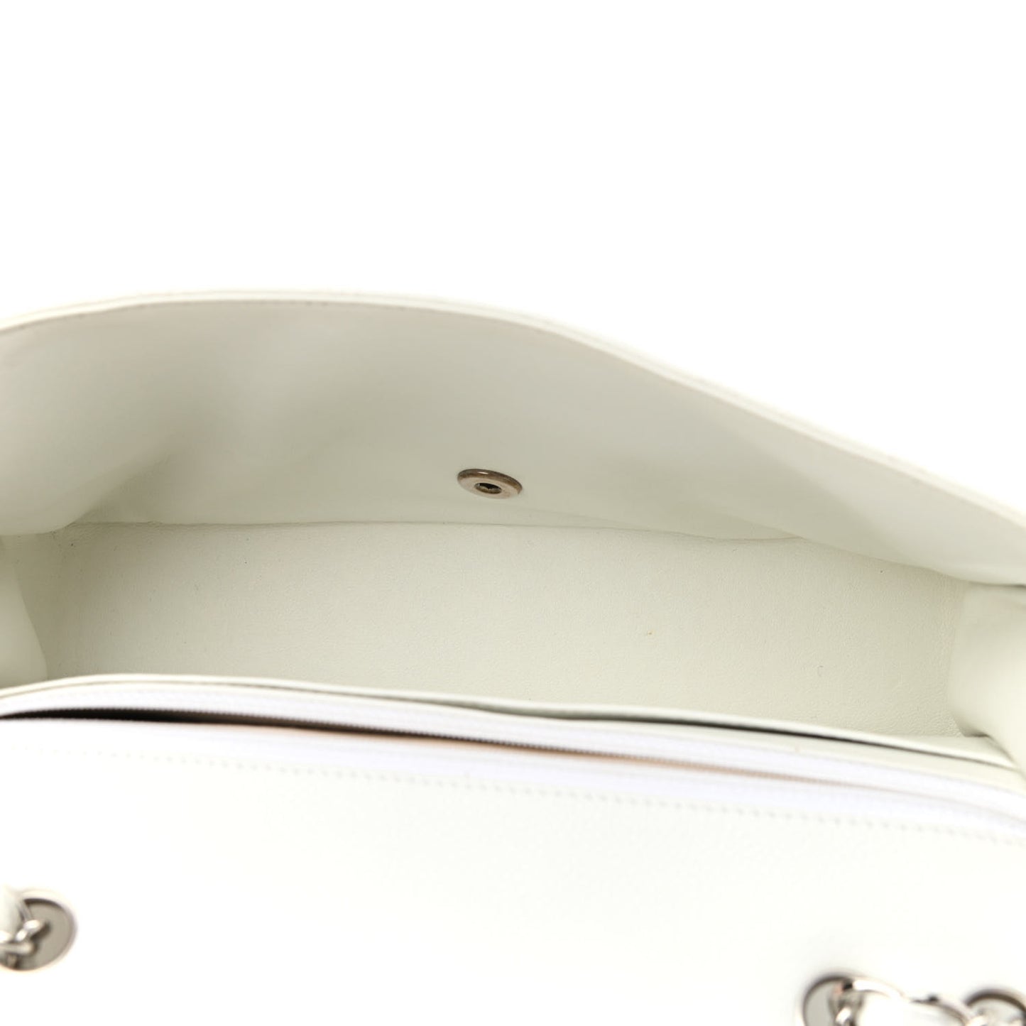 Caviar Quilted Jumbo Single Flap White