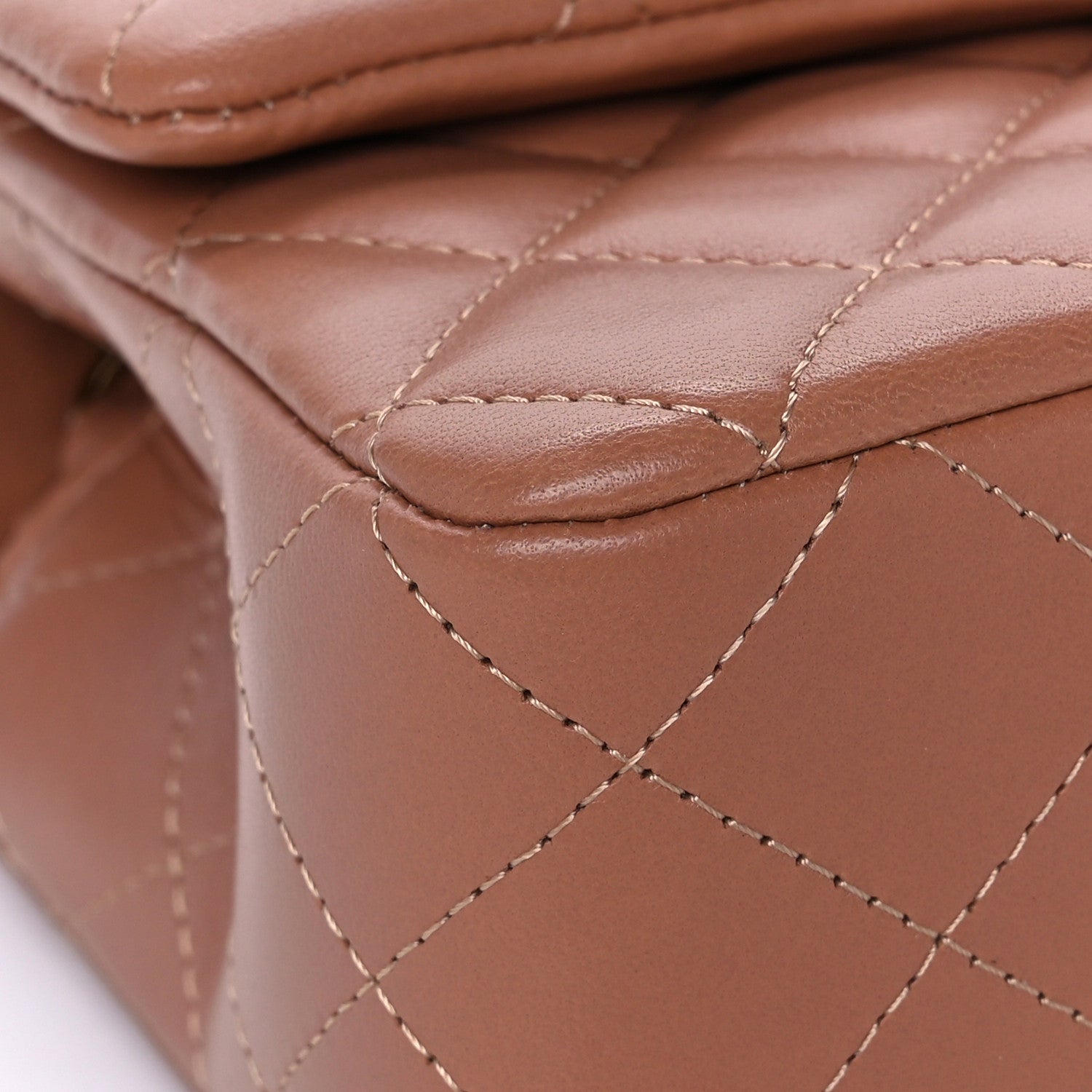 Chanel Lambskin Quilted Mini Rectangular Flap Brown 8 of 14