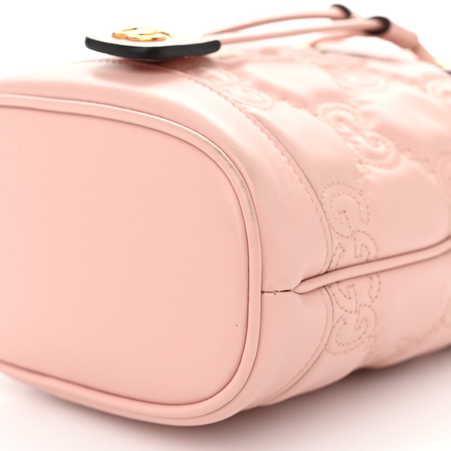 Calfskin GG Matelasse Bucket Bag Perfect Pink Natural