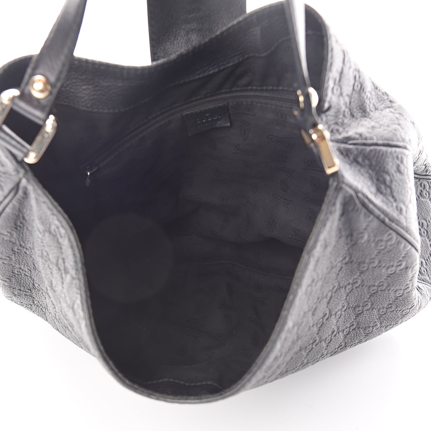 Gucci Guccissima Large New Ladies Web Hobo Black 5 of 15