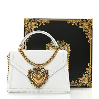 Dolce & Gabbana Smooth Calfskin Small Devotion Envelope Top Handle Bag White 11 of 11