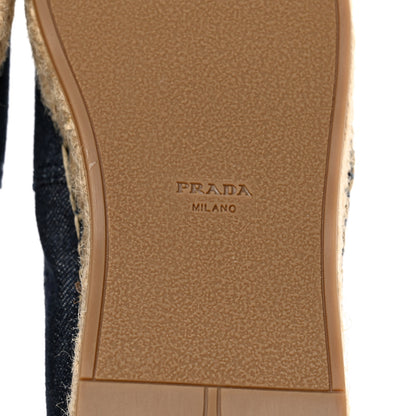 Prada Denim Logo Espadrilles 36 Blue 6 of 8