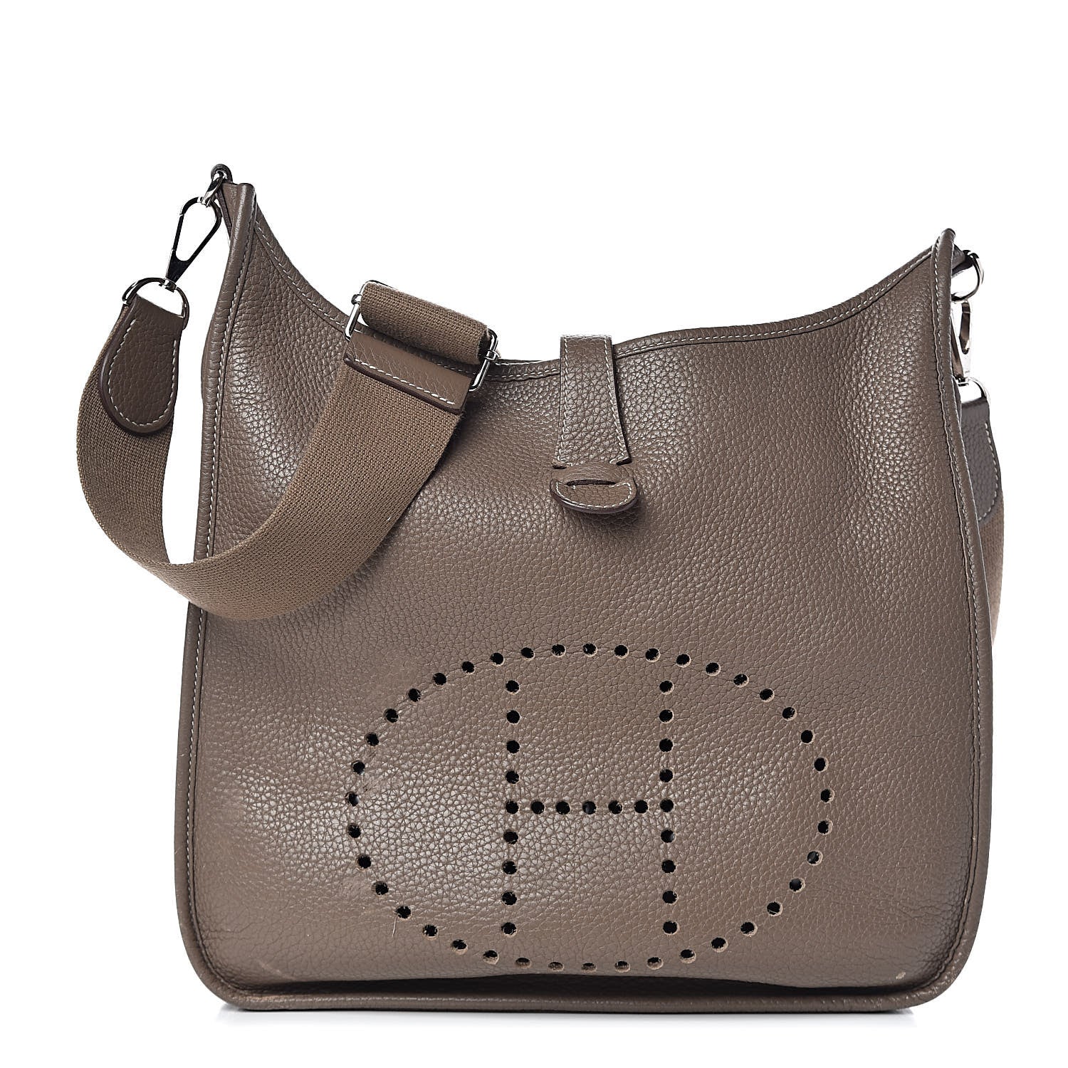 Hermes Taurillon Clemence Evelyne III GM Etoupe 1 of 13