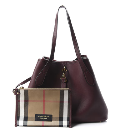 Burberry Grainy Calfskin Medium Honeybrook Tote Dark Plum 1 of 11