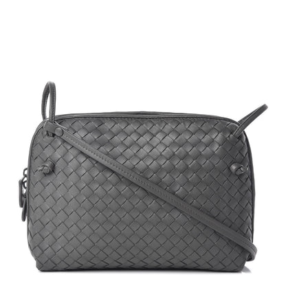 Bottega Veneta Nappa Intrecciato Nodini Crossbody Messenger Light Grey 1 of 11