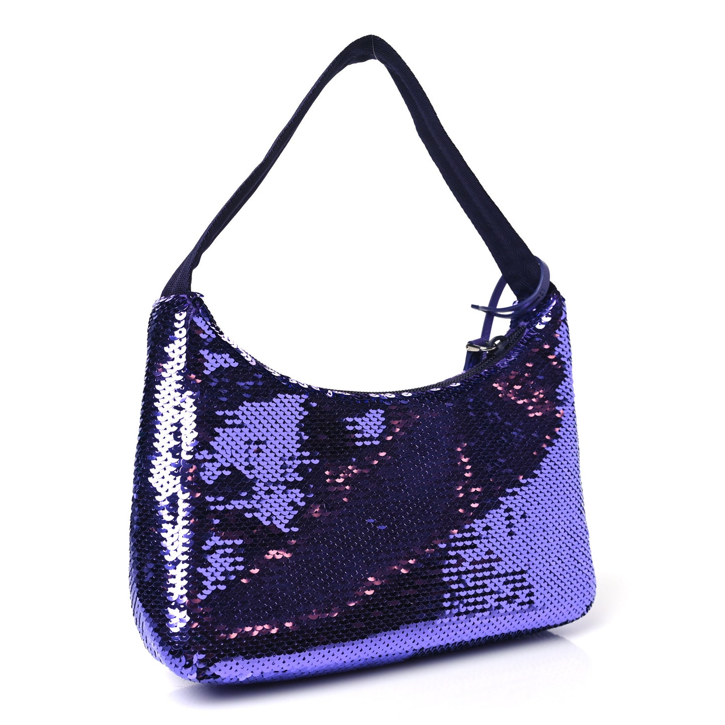 Paillettes Sequin Mini Re-Edition 2000 Bag Iris Black