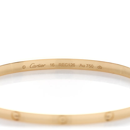 Cartier 18K Yellow Gold Small LOVE Bracelet 16 4 of 5
