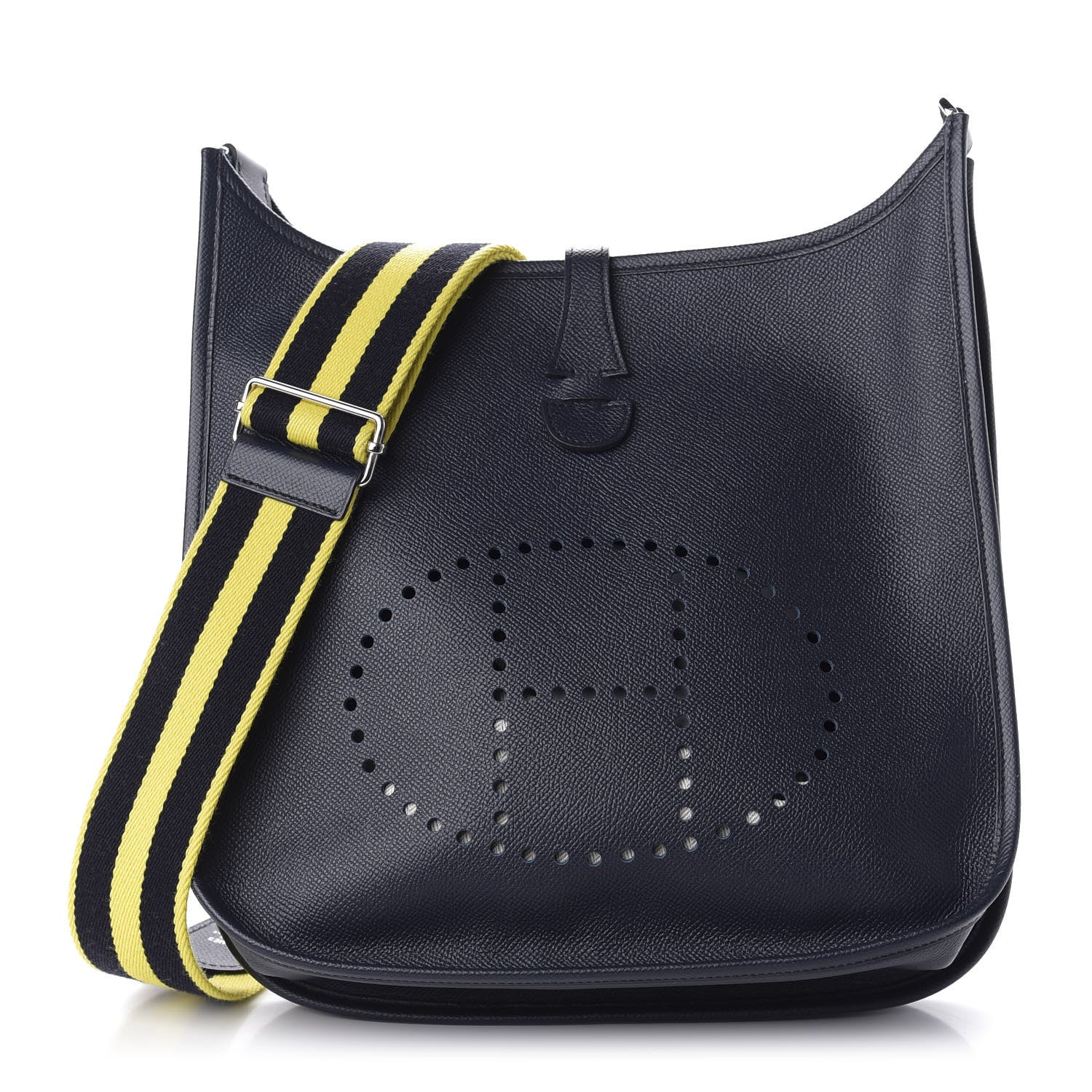 Hermes Epsom Amazone Evelyne III PM Bleu Indigo Lime 1 of 10