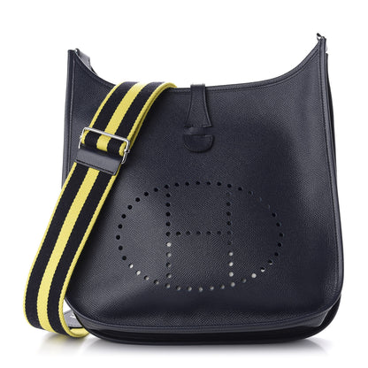 Hermes Epsom Amazone Evelyne III PM Bleu Indigo Lime 1 of 10