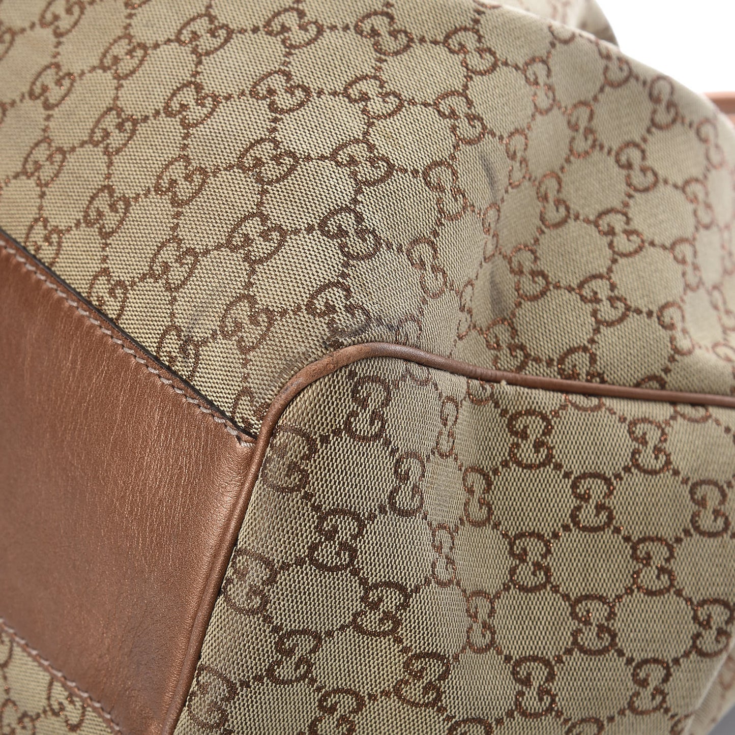 Metallic Monogram Large Sukey Tote Bronze