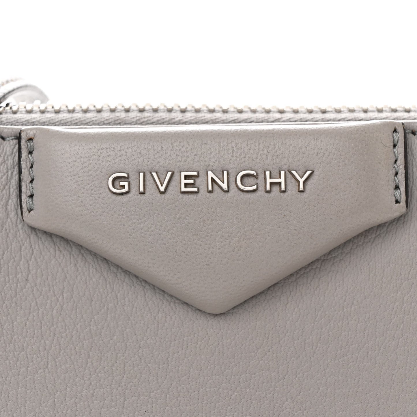 Sugar Goatskin Nano Antigona Pearl Grey