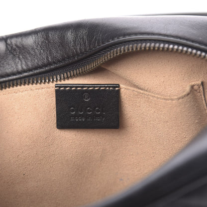 Gucci Calfskin Matelasse Small GG Marmont Chain Shoulder Bag Black 6 of 11