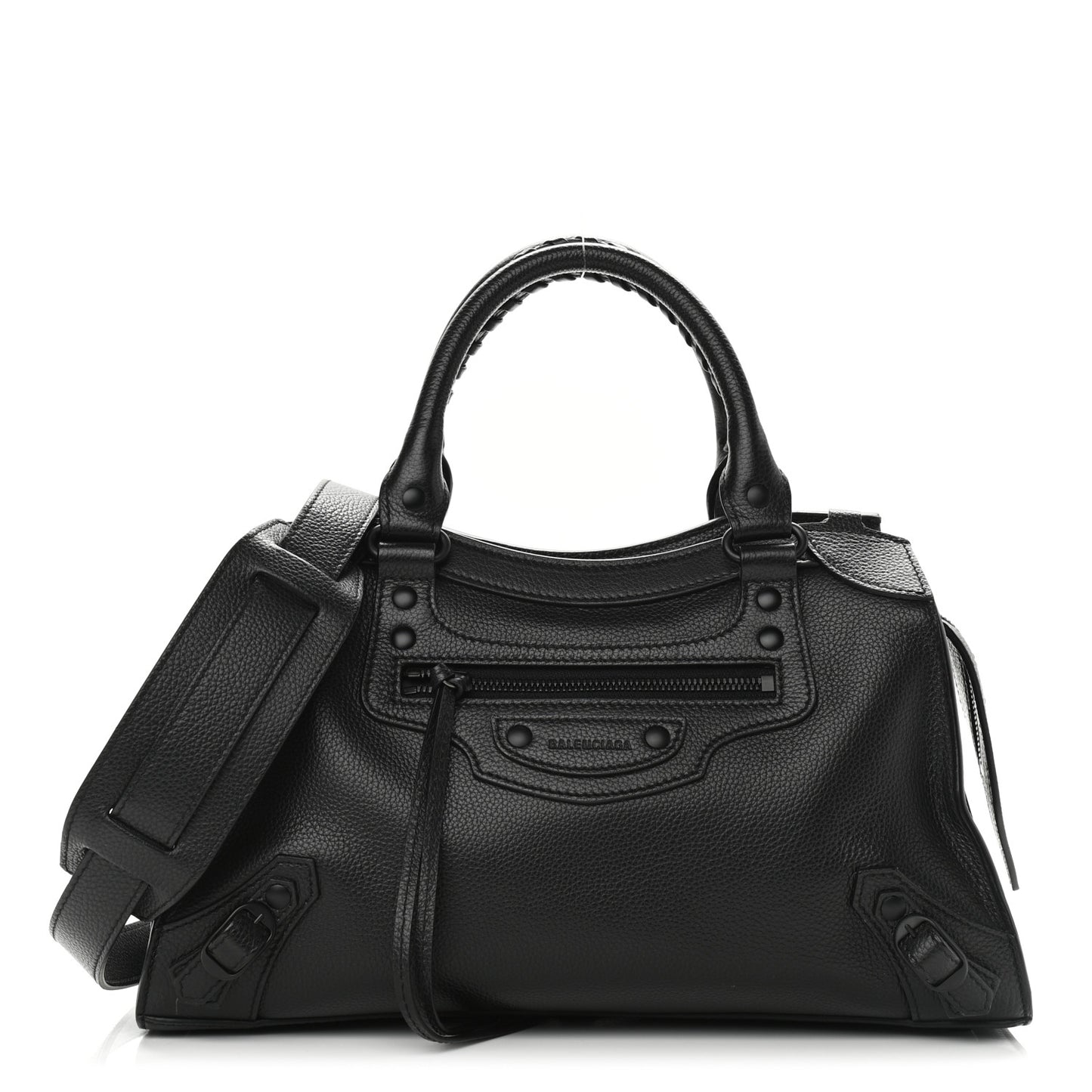 Grained Calfskin Neo Classic Black Hardware S City Black