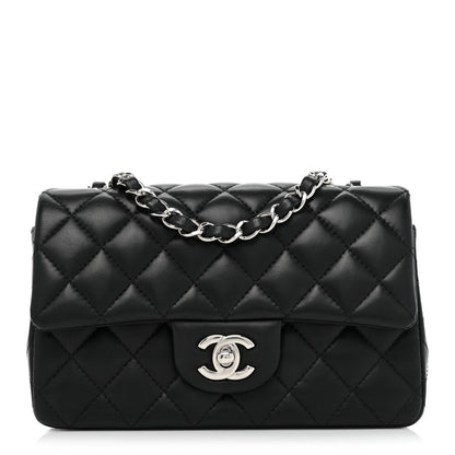 Chanel Lambskin Quilted Mini Rectangular Flap Black 1 of 19