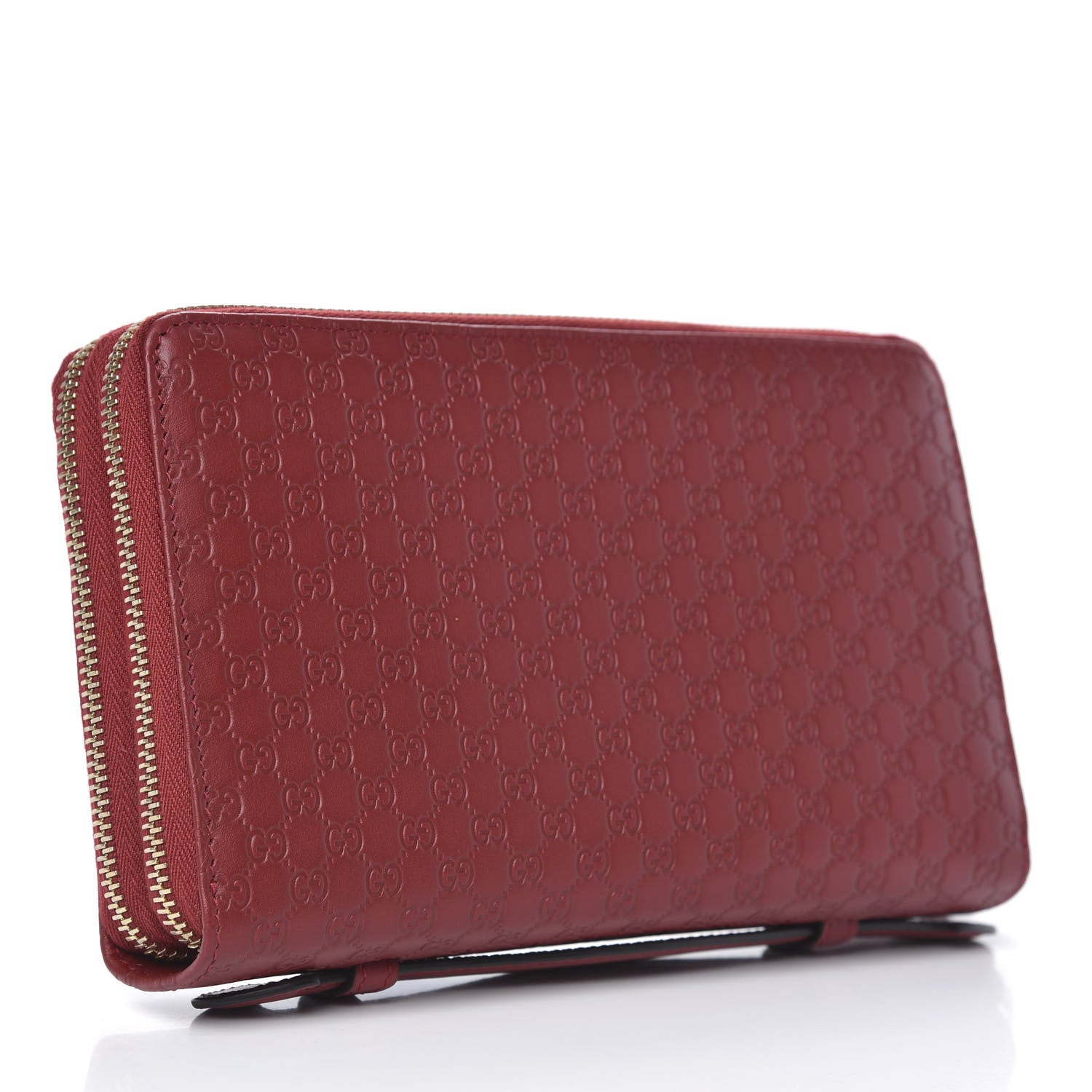 Gucci Microguccissima Zip Around Top Handle Travel Wallet Red 3 of 7