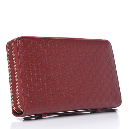 Gucci Microguccissima Zip Around Top Handle Travel Wallet Red 3 of 7