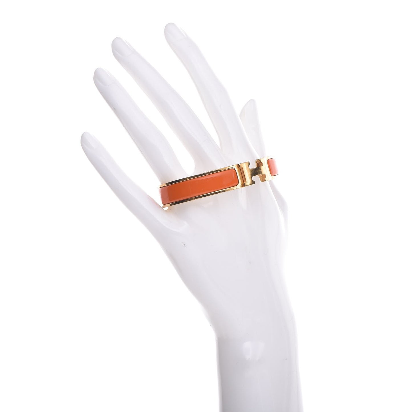 Enamel Narrow Clic Clac H Bracelet PM Orange