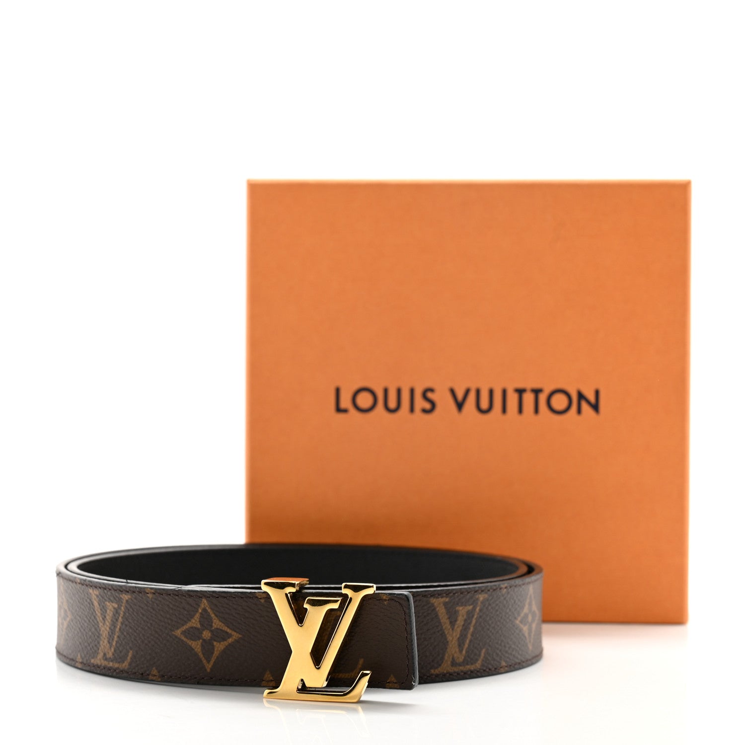 Louis Vuitton Calfskin Monogram 30mm LV Initiales Reversible Belt 90 36 Black 7 of 7