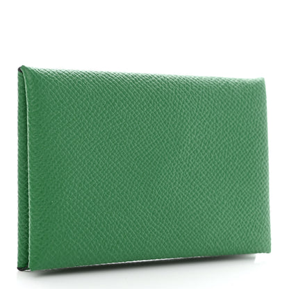 Hermes Epsom Calvi Card Case Cactus 3 of 7