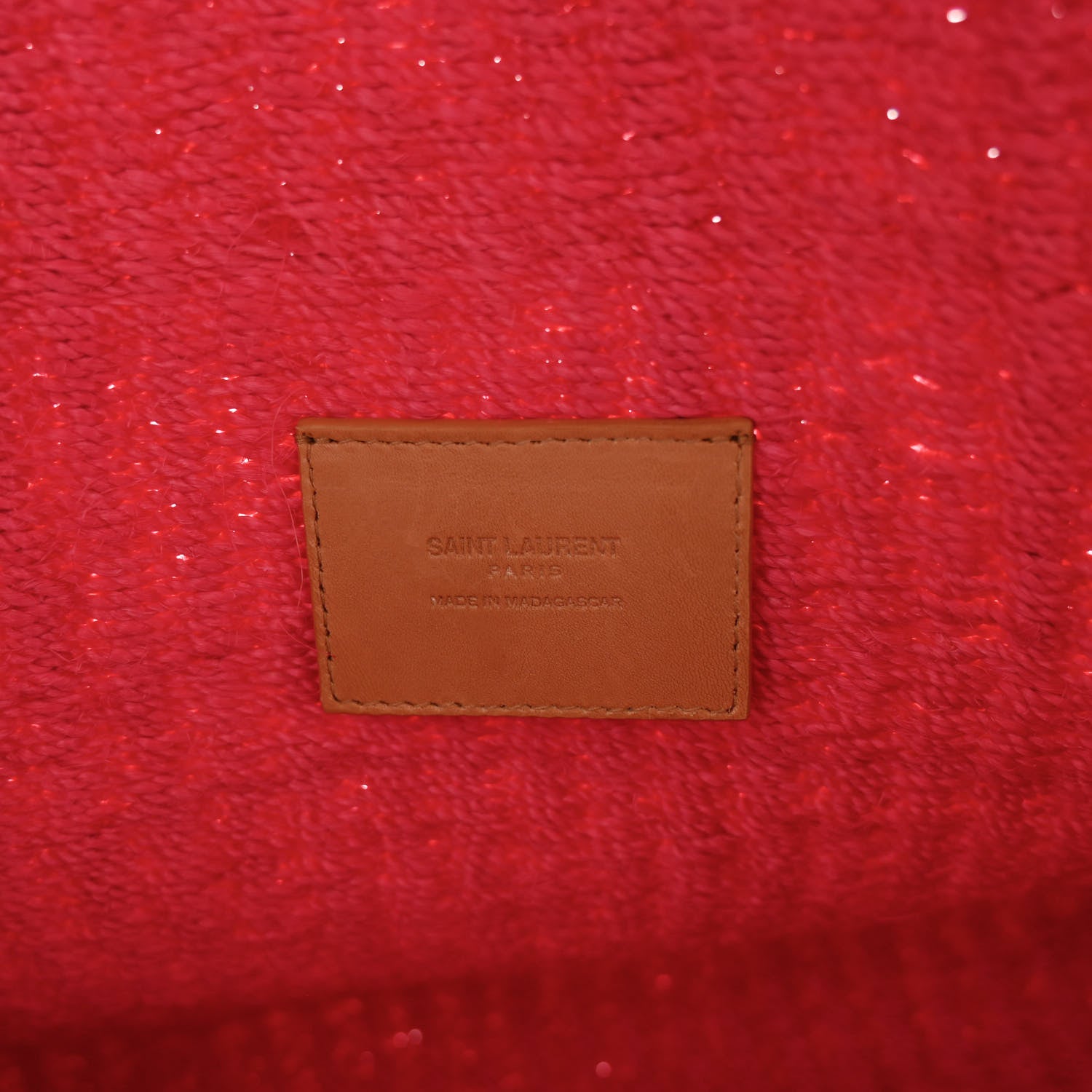 Saint Laurent Raffia Medium Monogram Kate Satchel Pink 6 of 9