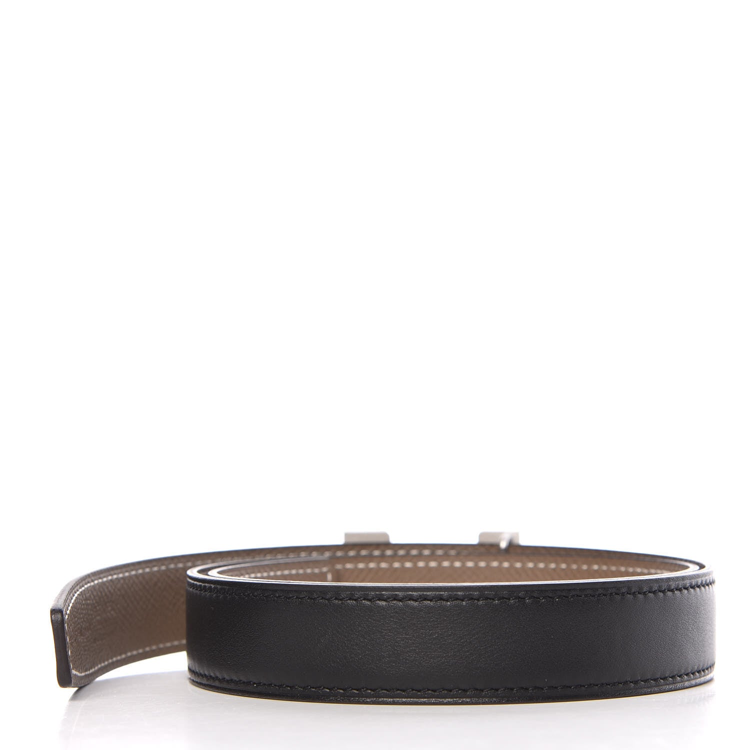 Hermes Swift Epsom 24mm Mini Constance H Belt 70 Black Etoupe 3 of 5